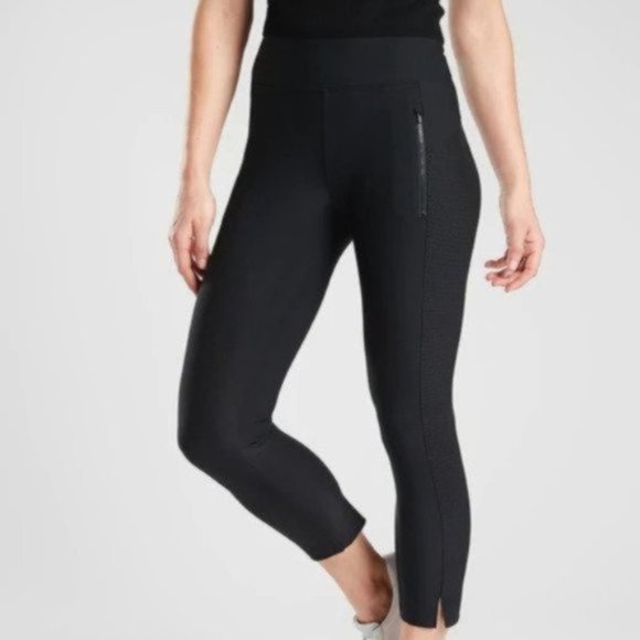 Athleta Stellar Crop Pants size XS Black - Picture 1 of 4